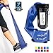 7Ft Long Resistance Bands for Stretching - Resistance Bands Set with Door Anchor - Exercise Bands Including Carry Pouch, E-Book & App - Latex-Free Workout Bands (Medium Blue)