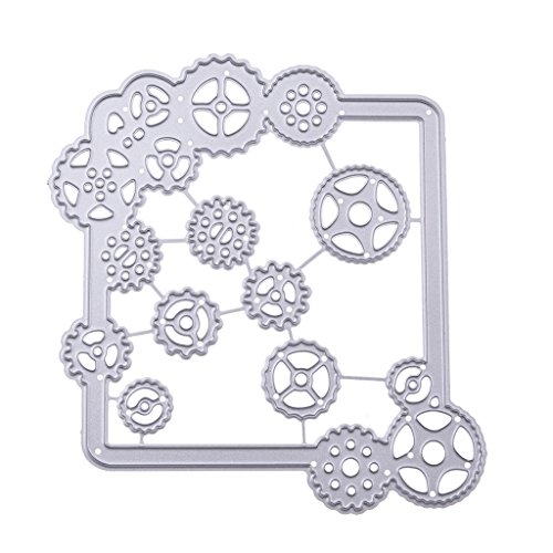 Yeahii Gear Cutting Dies Stencil for DIY Scrapbooking Embossing Album Paper Card Crafts
