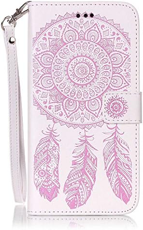 iPhone 7 Plus Case, iPhone 7 Plus Wallet Case, PS Hunters Embossed Dreamcatcher PU Leather Flip Stand Cover Case with Card Slot Flap Closure Lanyard for iPhone 7 Plus