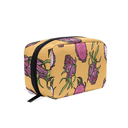 Dragonfruit Or Pitahaya Makeup Case Bag Appropriate Capacity Portable Beauty Girl And Women Cosmetic Bags Storage Bags for Travel