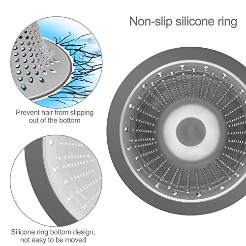 LEKEYE Drain Hair Catcher/Shower Drain Hair Trap/Strainer Stainless Steel Drain Protector-Silver