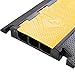 Yescom Cable Ramp Protector 3 Channel Garden Hose Protecitive 44000 Lbs Load Capacity Heavy Duty Speed Bump for Road Driveway Walkway