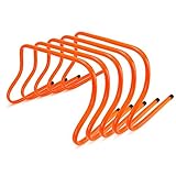 Speed Agility Training Hurdles, Pack of 5, Choose from 6-inch, 9-inch, or 12-inch by Crown Sporting Goods