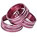 Audio Air Conditioning Button Cover Decoration Twist Switch Ring Trim For Jeep Wrangler JK JKU Patriot 2011~2018/Compass 11~16/Liberty 08~12/Dodge Challenger 08~14 Aluminum Alloy (Pink Rose)