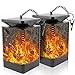 Walensee Solar Lantern Lights Dancing Flame Waterproof Outdoor Hanging Lanterns Solar Powered Umbrella LED Night Light Dusk to Dawn Auto On/Off Landscape Decorative for Garden Patio Yard Path 2 Pack