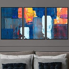 signwin 3 Piece Framed Canvas Wall Art Abstract...