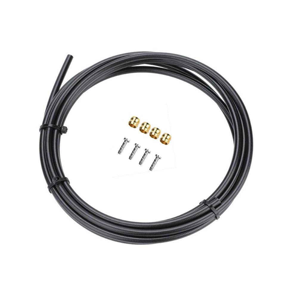 3000mm Bicycle Hydraulic Brake Hose Kit & 4 Sets Olive and Connecting Insert for Shimano