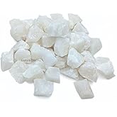 1 LB White Quartz - Natural Raw Stones for Tumbling, Cabbing, Fountain Rocks, Decoration, Polishing, Wire Wrapping, Wicca & Reiki, Gemstone, 1 Inch+ Size, 2000+ Carat