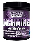 Best BCAA Supplement, UNCHAINED - Premium Branch Chained Amino Acids for Serious Athletes & Trainers. Delicious Pre Post & Intra Workout Drink Assist in Fat Loss Lean Mass & Recovery.(Blue Razz)
