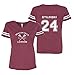 The Creating Studio Women's Stilinski 24 V-Neck T-Shirt (Medium, Maroon)
