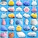 Mochi Squishy Toys, 22pcs Random Mini Cute Squishies Animals for Party Favors, Soft Kawaii Bear Cat Tiger Pig Panda Stress Reliever Anxiety Squeezables Fidget Hand Toys for Kids and Adults Gift.