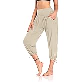 DIBAOLONG Womens Yoga Pants Capri Loose Workout Sweatpants Comfy Lounge Joggers with Pockets