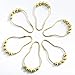 Shower Curtain Hooks Rings, Brushed Gold Decorative Rust Proof With Roller For Bathroom, Wardrobe, Closet, Bathtub, 100% No Rust, Set Of 12 Rings, By Mystic Home.