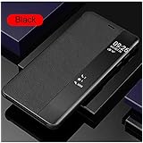 為にSamsung Galaxy S8ケース知能休眠 手帳型 為にSamsung S8ケース, SevenPanda 軽量 薄型 メッキ 鏡面 化粧鏡 クリア 携帯画面可視 スマートウェイク 知能休眠 手帳型 人気 PUレザー 携帯ケース、キラキラ おしゃれ かわいい 二層構造 スタンド フリップ カード収納 磁気防止カード 取り外し ポケット 耐衝撃 衝撃吸収耐汚れ 滑り防止 反塵 薄型 超軽量 磁性技術 カバー携帯電話ケース - 黒