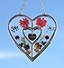 KY&BOSAM Sun-Catcher Grandma Gifts Grandma Heart Glass Wind Chimes for Outside Really Flower Colorful Heart Suncatchers Outdoor Sun-Catcher for Garden Windows Indoor Home Trees Patio Yard Porch Decor