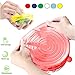 Silicone Stretch Lids 14pcs, Reusable Durable Food Storage Covers for Bowls, 6 Different Sizes to Meet Most Containers, Dishwasher & Freezer Safe