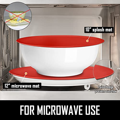 GDDGCUO MultiPurpose Silicone Microwave Mat, 10" and 12" Microwave