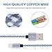 Akaho iPhone Cable, 10' Extra Long Nylon Braided Cord Lightning Cable Certified to USB Charging Charger for iPhone 7/7 Plus/6S/6 Plus/6S Plus/5S/5C/SE/iPad Air/Mini/iPod Nano 7 - Grey/White - 3 Piece