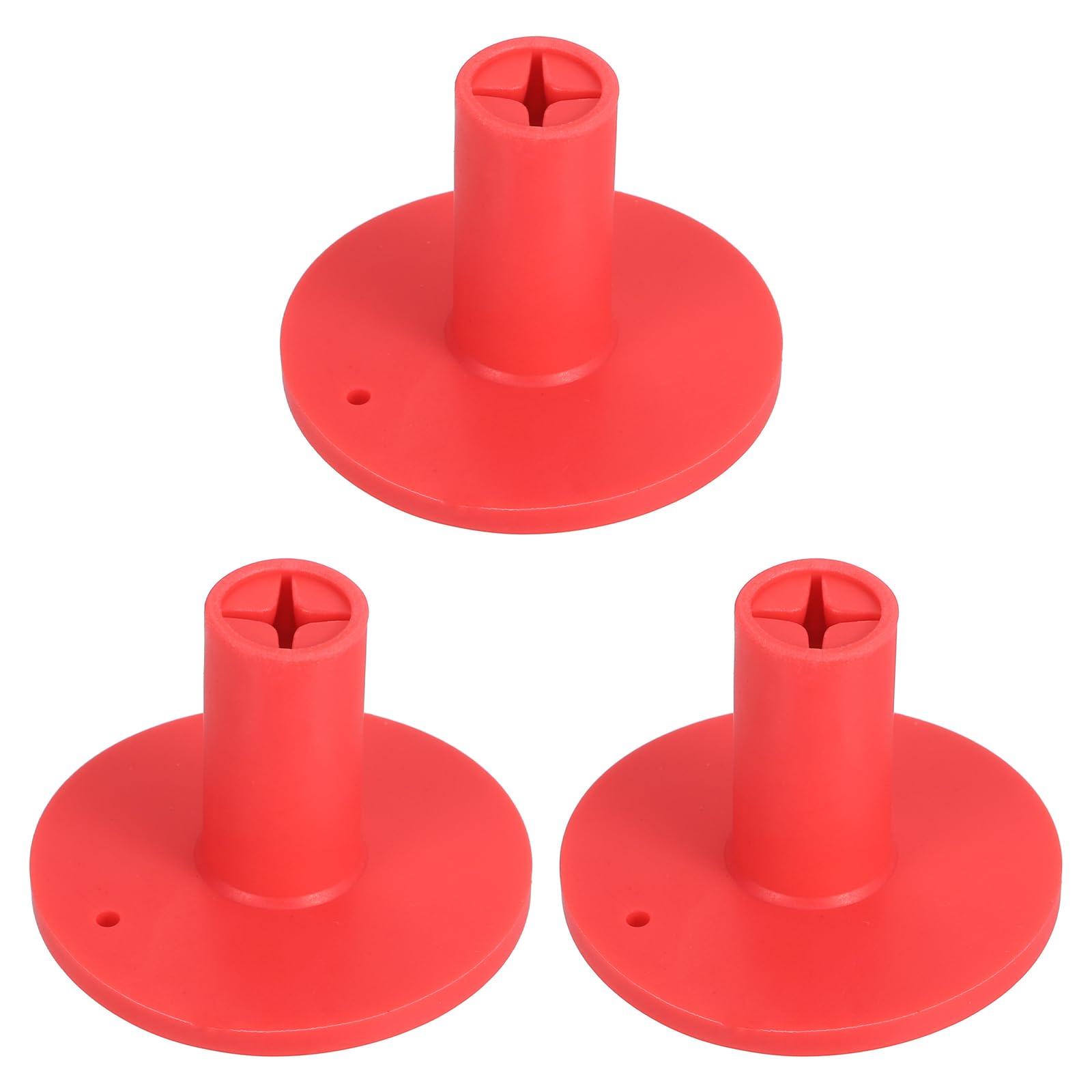 PATIKIL Rubber Golf Tees, 3 Pack Golf Rubber Tee Indoor Outdoor Practice Ball Holder for Driving Range Turf Mats, Red