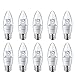 Philips LED B12 Warm Glow Dimmable 500-Lumen, 2700-2200 Kelvin, 7-Watt (60-Watt Equivalent) Candle Light Bulb, E26 Medium Base, Soft White, 10-Pack