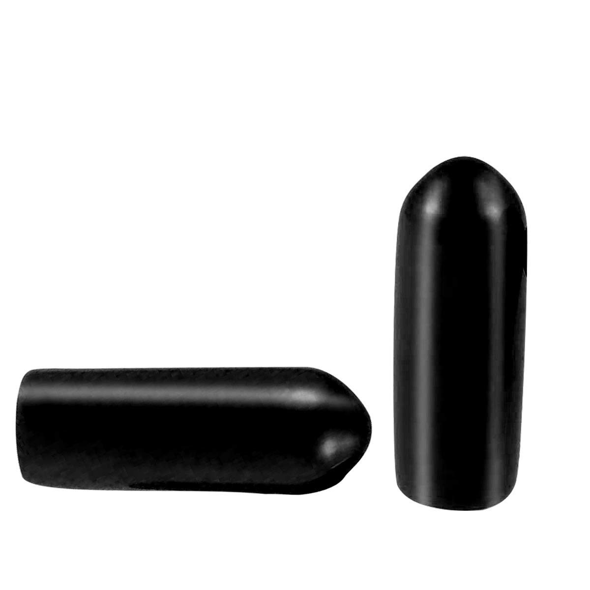 100 Pcs Screw Thread Protectors, Inner Dia 4mm PVC Rubber Round Tube Bolt Cap Plastic End Cap Cover Black Thread Protectors