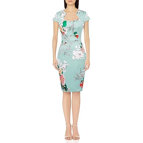 GRACE KARIN Women's 50s Vintage Pencil Dress Cap Sleeve Wiggle Dress CL7597