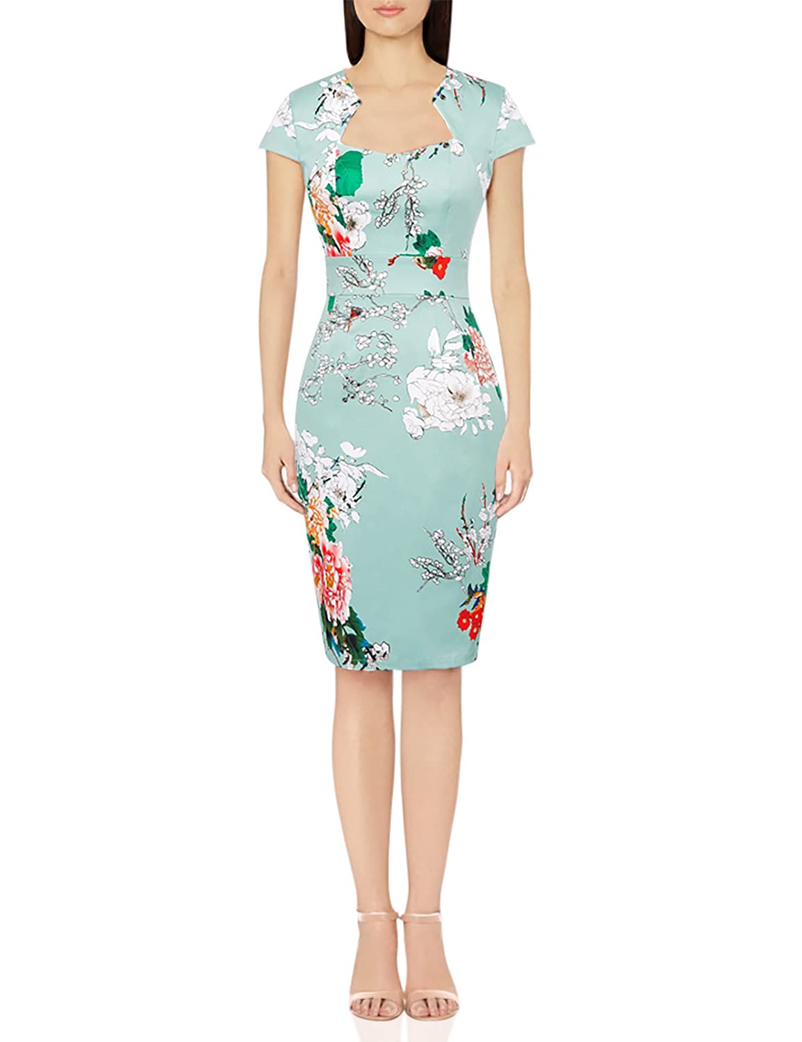 GRACE KARIN Women's 50s Vintage Pencil Dress Cap Sleeve Wiggle Dress CL7597