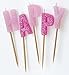 UNIQUE PARTY 34430 - Glitz Pink Happy Birthday Candles, Set of 13