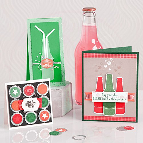 AkoMatial Cutting Dies,19Pcs/Set Metal Bubble Drink Bottle Straw Design Embossing Cutting Dies Tool Stencil Template Mold Card Making Scrapbook Craft - Thumbnail 3