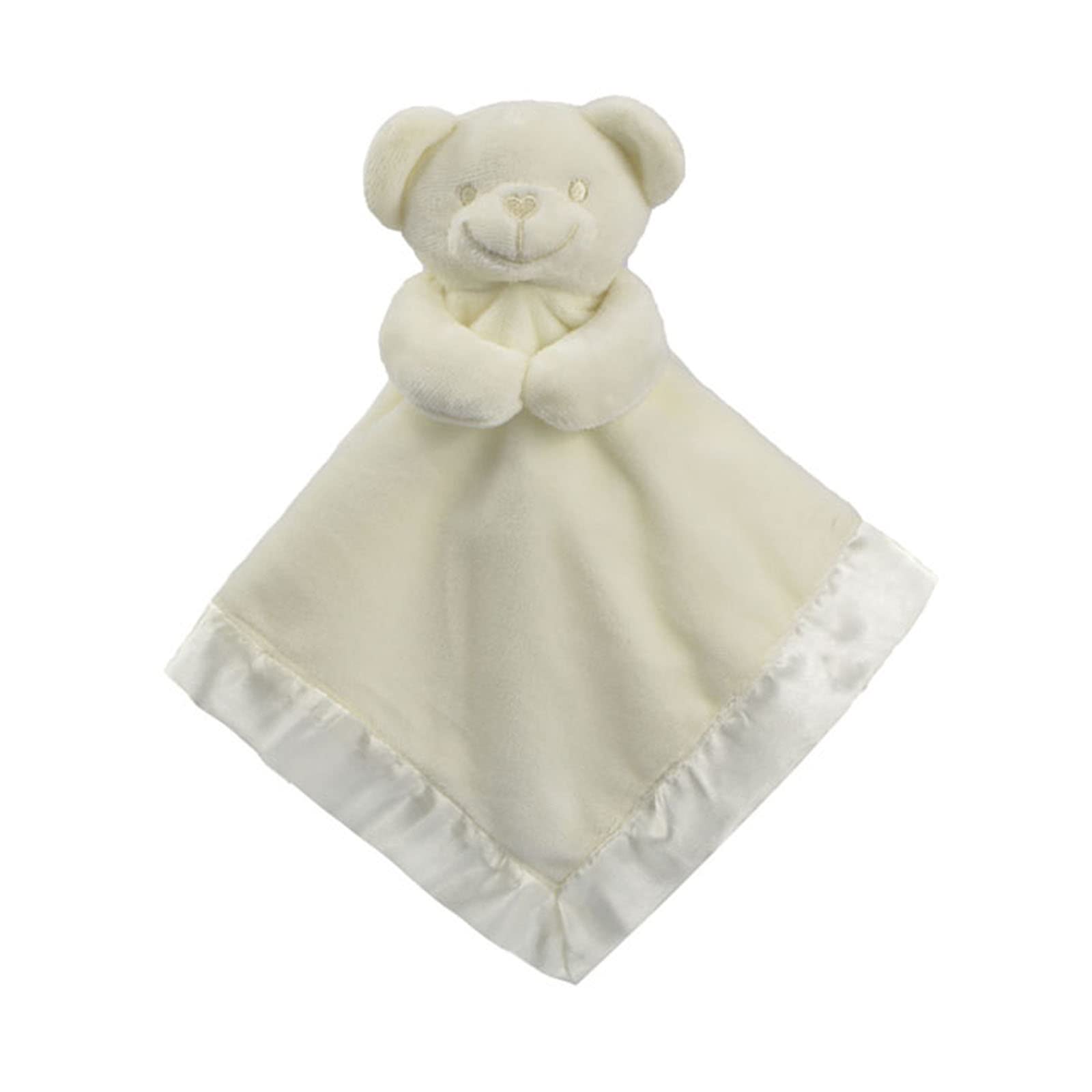 Soft Touch Baby Boys Girls Teddy Bear Cuddly Comforter Blanket Soft Toy Baby Shower Comforters BC21 (Cream)