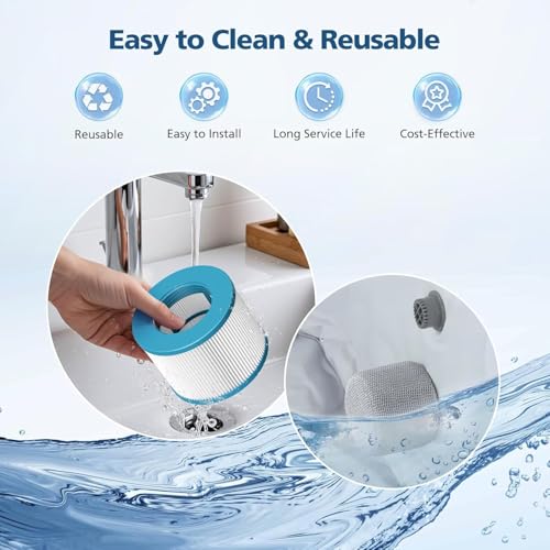 Filtre à Visser Infinite pour spas, Cartouche filtrante Compatible avec Les spas Clever Spa, Cosy Spa et gonflables, Filtre à Visser Lumix 75 x 100 mm, Lot de 4