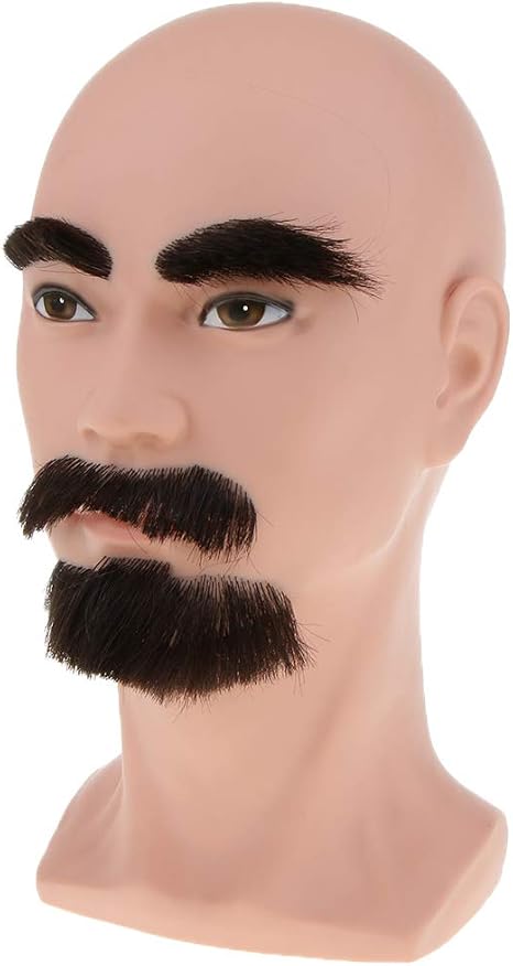 Amazon N A 男性マネキンヘッドウィッグハットキャップメガネは ひげマウント穴付きモルデルを表示します 短いひげ N A 生活雑貨 通販