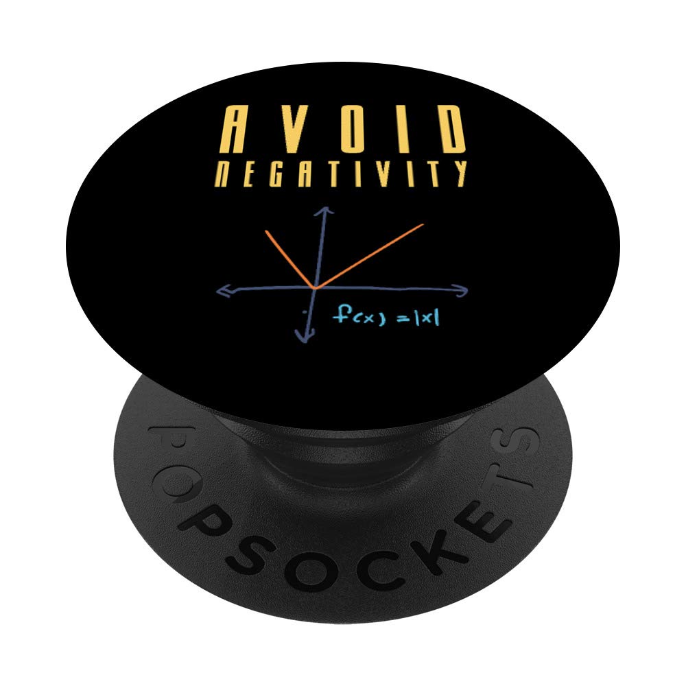 Avoid Negativity Funny Cool Mathematician Geek Gift PopSockets Grip and Stand for Phones and Tablets