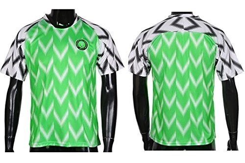 2018 New Season Nigeria Home Soccer Jersey National Jersey White/Green (M)