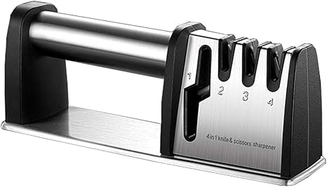 Amazon 包丁研ぎ器 ハサミ研ぎ器 万能簡単に研磨ができる 包丁磨ぎ 砥石包丁 4段階粗研ぎ 細研ぎ仕上がり研磨 はさみ研ぎ 急速に研ぐ 切れ味向上 台所 調理 多刀適用 研ぎ器 オンライン通販