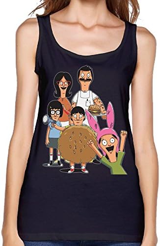 QUEENAS Women's Bob's Burgers Family Pose Tank Top Black