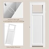 Yaheetech White Floor Cabinet with 3 Drawers and Door Adjustable Shelf view 9