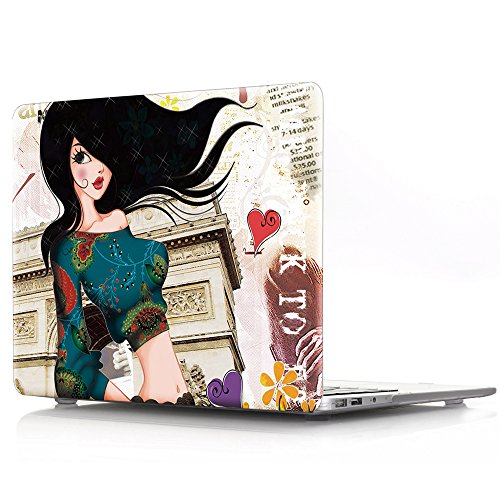 MacBook Pro 13 Case Design - L2W Laptop Computers Case For Apple MacBook Pro 13.3 Inch Old With CD Drive [Model:A1278],Plastic Pattern Carrying Hard Shell Cover Including Keyboard Cover,Woman - Thumbnail 2