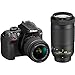 Nikon D3400 24.2MP DSLR Camera with 18-55mm VR and 70-300mm Dual Lens (Black) (Renewed)