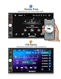 PUMPKIN Android 7.1 Car Stereo Double Din Universal con navegación, WiFi, soporte Fastboot, cámara de respaldo, Android Auto, USB SD, pantalla táctil de 7 pulgadas