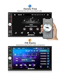 PUMPKIN Android 7.1 Car Stereo Double Din Universal con navegación, WiFi, soporte Fastboot, cámara de respaldo, Android Auto, USB SD, pantalla táctil de 7 pulgadas