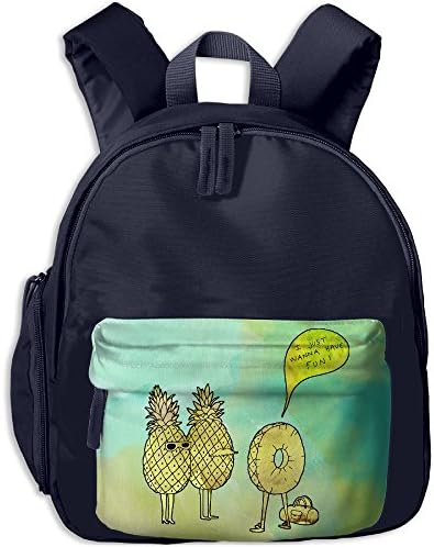 Chat Of Pineapples Toddler Kids Backpack Preschool Bags Navy