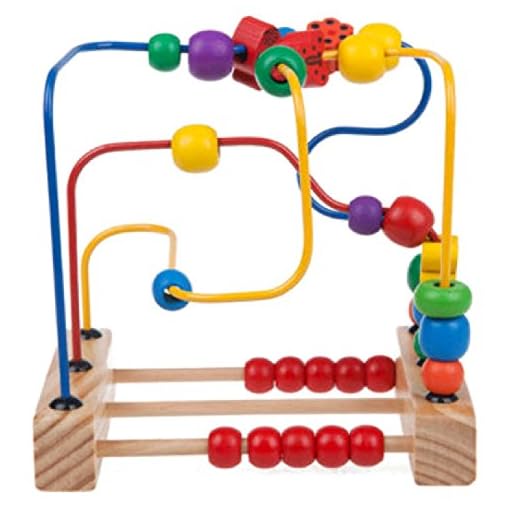 SPJ: Multicolor Circle Bead Roller Coaster Maze Wooden Toys for Kids - Image 6