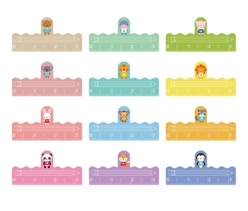 24pcs One Finger Spacer Colorful Writing Sheets Reading Aid Spacers for Kids,Home School Classroom Supplies (Animal Style)