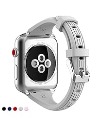 Apple Watch Band 1.496 in 1.654 in, delgada correa de silicona iWatch correa de repuesto deportivo Apple Watch Series 3 2 1 S M M L tamaño, 38 mm