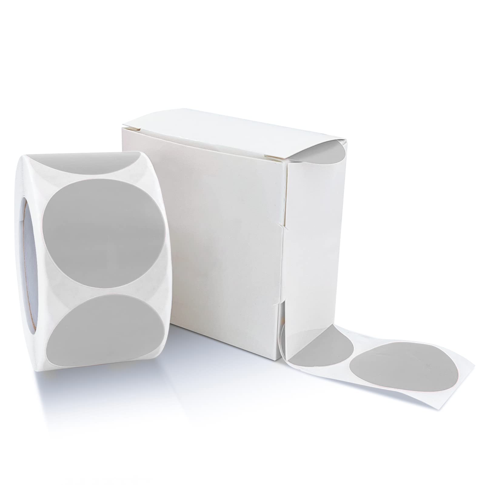 Round Stickers Grey 25mm Circle Labels with Dispenser Box Color Coding Dot Sticker Waterproof Removable Roll of 500