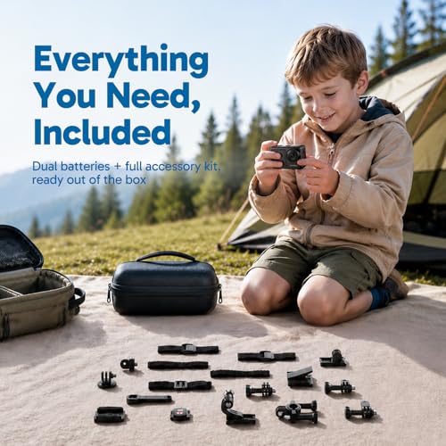 AKASO Brave 7 LE Cámara Deportiva 4K 30FPS 20MP WiFi con Tarjeta de Memoria U3 de 128GB Cámara de acción con Pantalla Táctil EIS Cámara Acuatica Sumergible 40M IPX7 Resistente al Agua