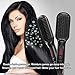 Enhanced Hair Straightener Brush Digital Hot Air Brush Ionic Straightening Comb, 450 Degrees, Auto Shut Off, Adjustable Temperature Suitable, Dual Voltage, Anti-Scald, MCH Heating (Black)