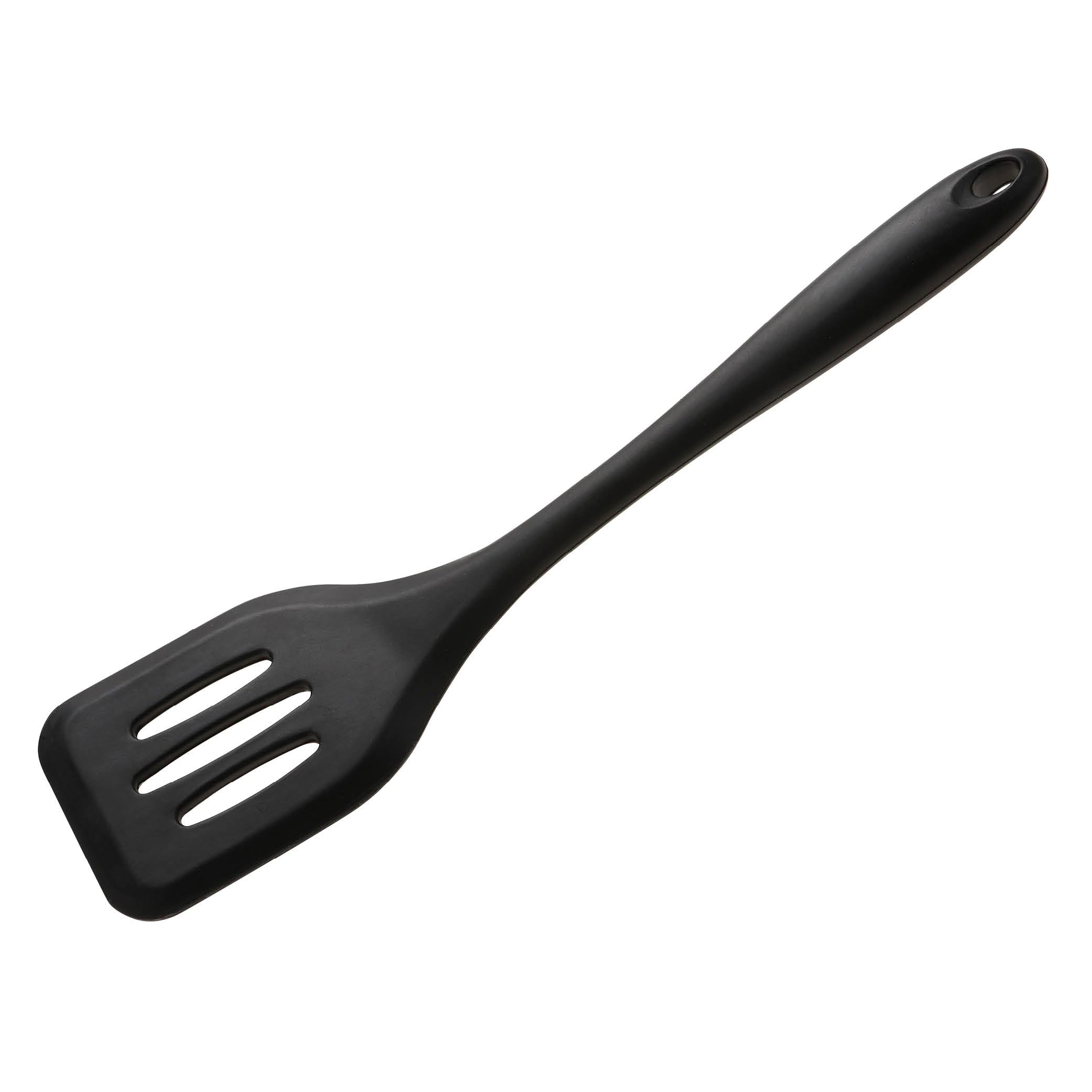 Wiltshire Silicone Slotted Turner, Flipping & Turning Tool, Fish Slice, Cooking & Serving Spatula, Heat-Resistant Utensil, Non-Stick, Non-Scratch, Midnight Black, 29.5x6.9x1.7cm