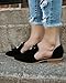 Makkrom womens Cut Out Side Pointed Toe Low Heel Ankle Boot Flat Shoes